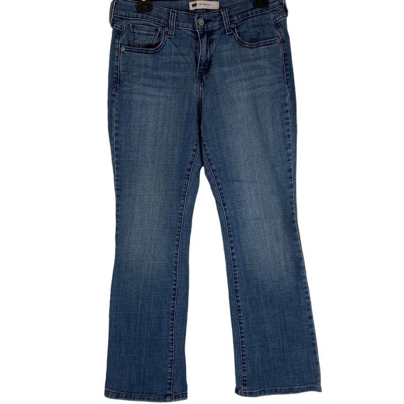 Levi's 515 Boot Cut Jeans Blue Mid Rise Cotton Med Wash Size 6 S/C - Picture 1 of 15